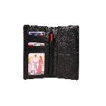 Ostrich Print Checkbook - Black